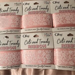 Cute and Trendy Pink Floral Ribbon for Kids Hair Accessories